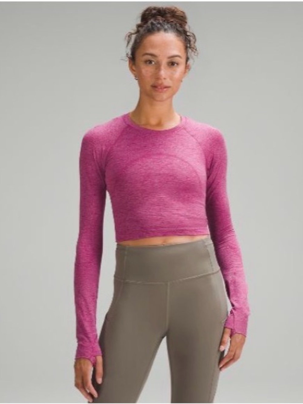 lululemon athletica Swiftly Tech Cropped Long sleeve 2.0 WLDB